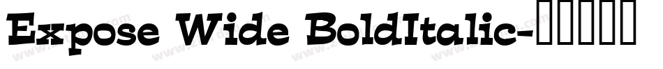 Expose Wide BoldItalic字体转换